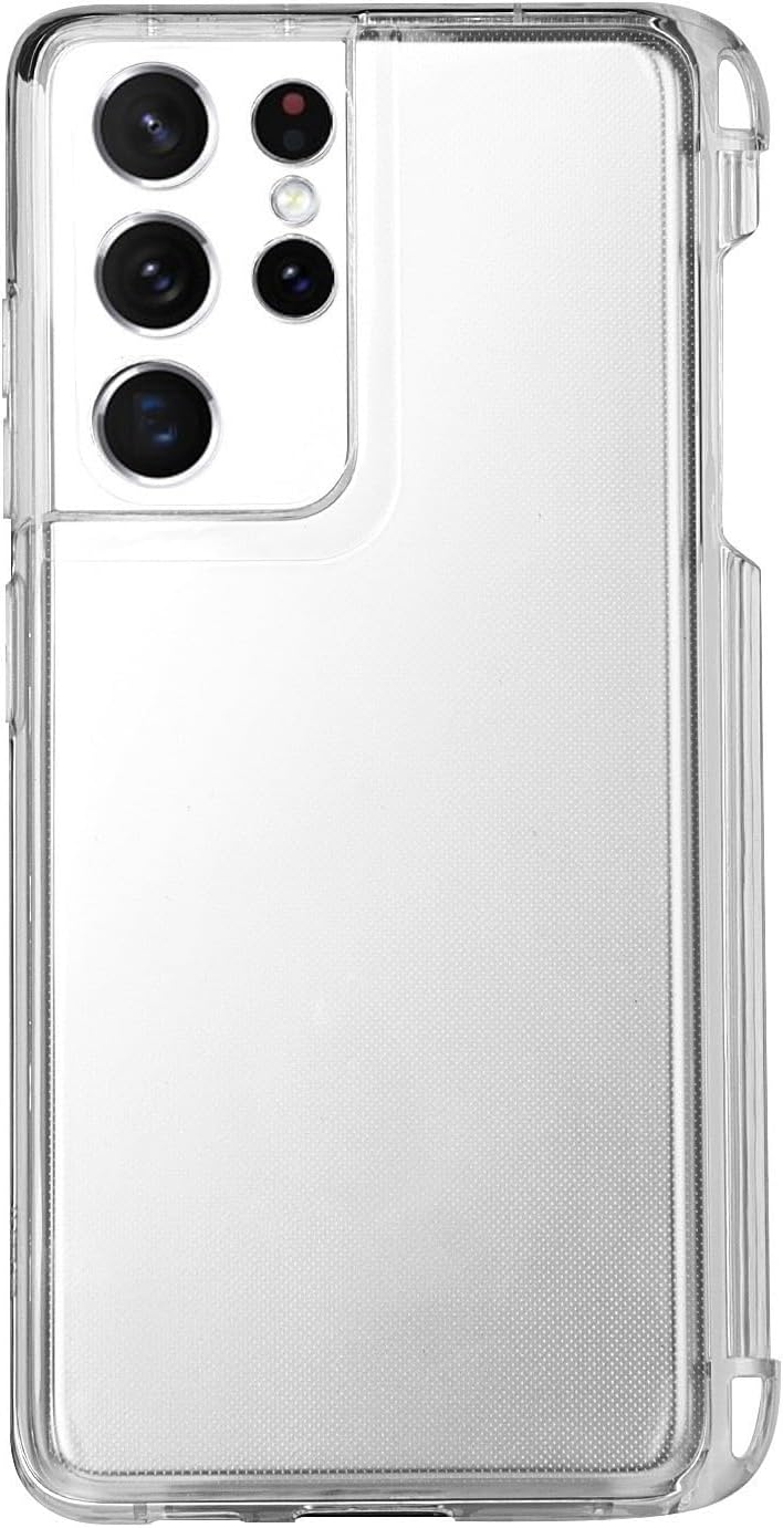 for Samsung Galaxy S21 Ultra Clear Case with S Pen Holder, Flexible Soft TPU (S-Pen Not Included) Transparent Full Protective Case (Clear)