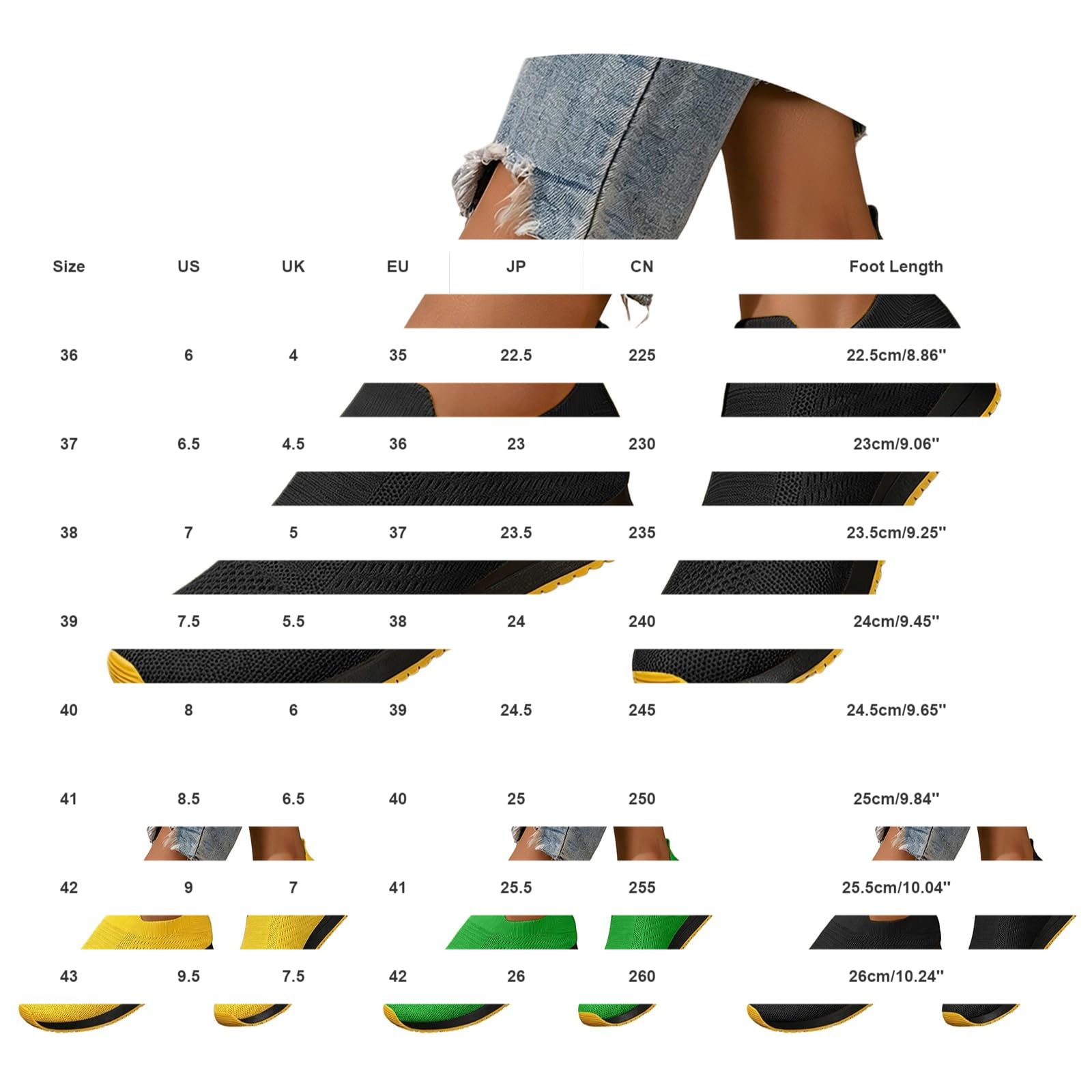 Generisch Scarpe da passeggio da donna, slip-on, larghezza H, in rete traspirante | Scarpe da ginnastica, comode scarpe sportive con supporto per l'arco, antiscivolo, leggere, per passeggiate e fitness