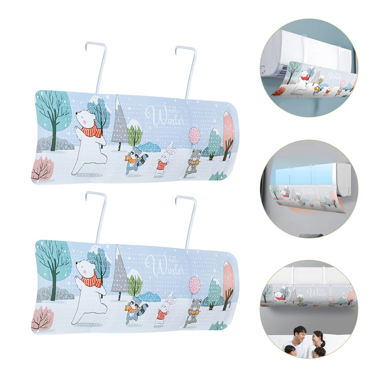 ABOOFAN 4 Juegos Aire Acondicionado Parabrisas Ventilador De Ventilación Radiador Sello De Ventana De Ca Cubierta De Aire Acondicionado Cubiertas Exteriores para Unidad 2 Piezas * 4