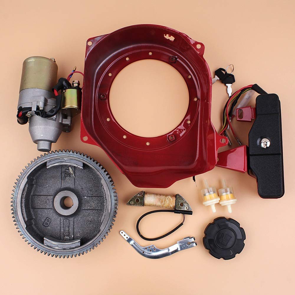Kit Motore Bobina di Ricarica Interruttore volano avviamento Elettrico per Honda GX160 GX200 generatore Motore a Gas Cinese 168F 5.5HP 4 Tempi
