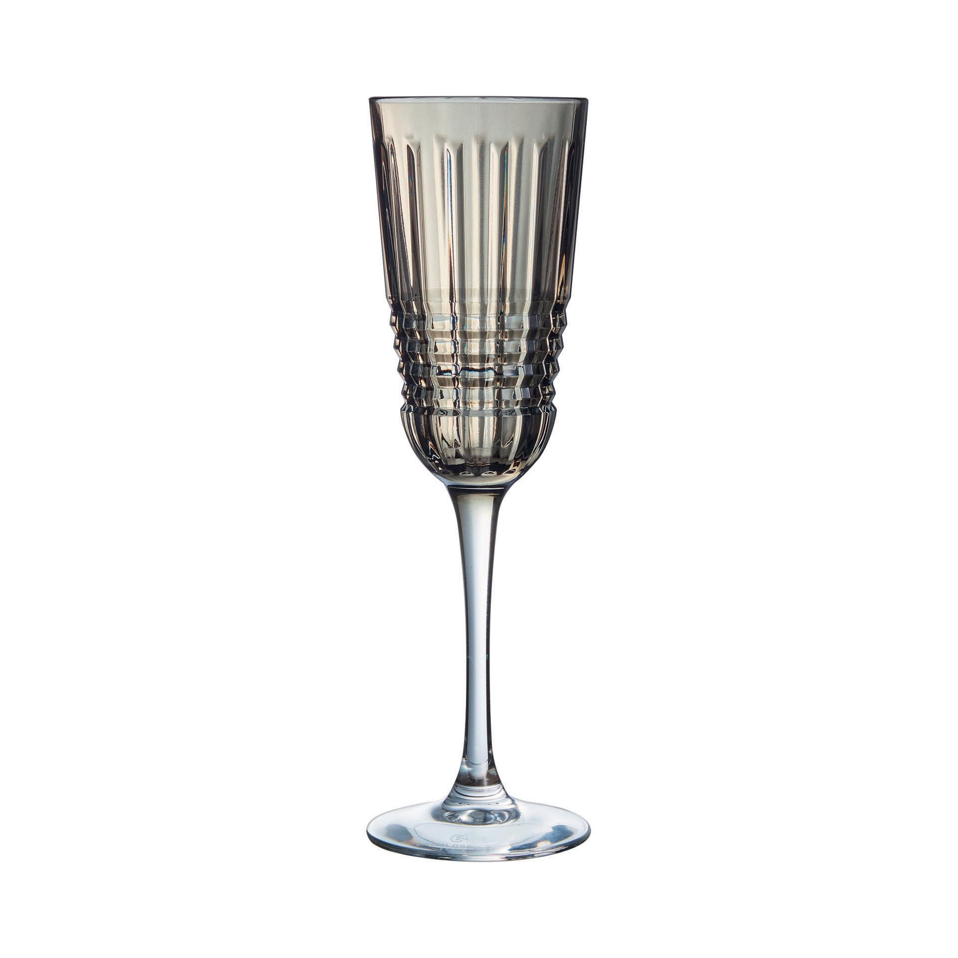 Cristal d'Arques, Sektgläser, Rendez-Vous Brume Marron, 17 cl, 6er Set | Bleifreies Kristallglas, Champagnergläser für Sekt und Crémant, spülmaschinenfest, dauerhafter Glanz, als Geschenk geeignet