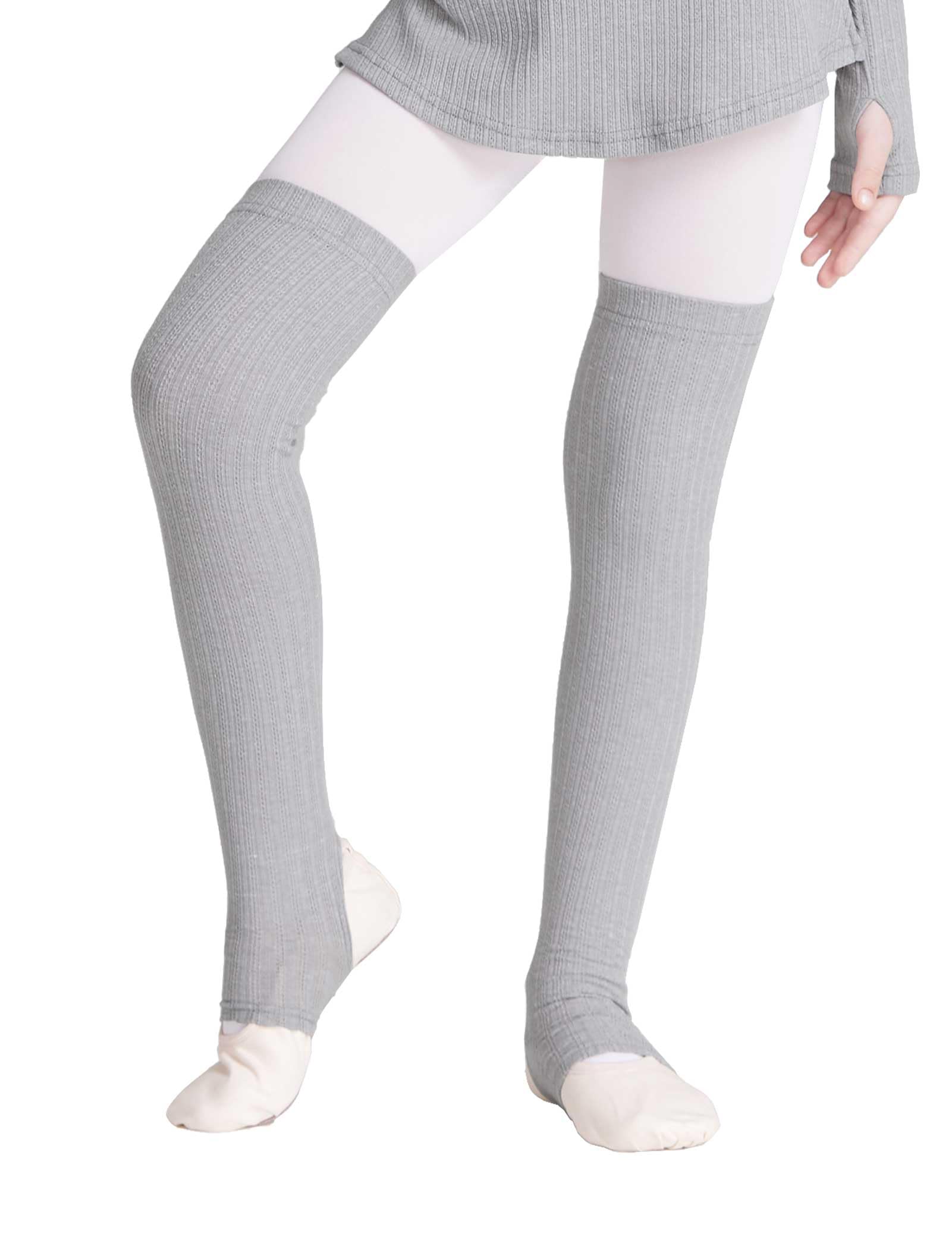 Toddler Ballet Stirrup Socks Knit Girls Leg Warmer Athletic Legsleeve
