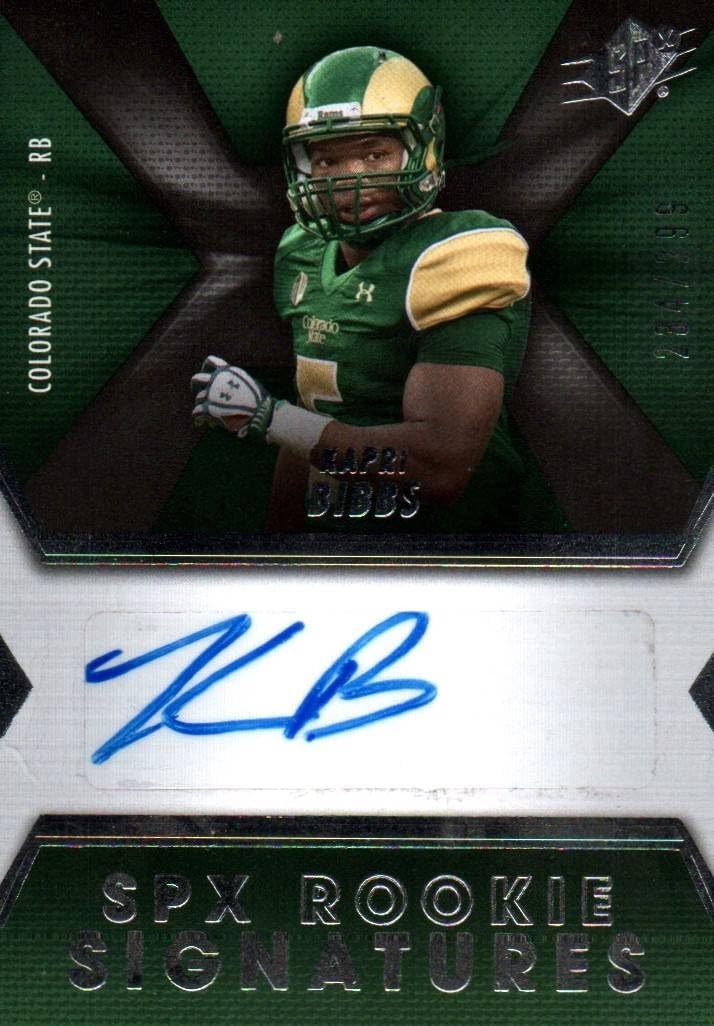 Kapri Bibbs Autographed Rookie Card Serial Numbered 234/299 Rookie Signatures Special Insert Collectible Football Card - 2014 SPX Football Card #132 (Rams)