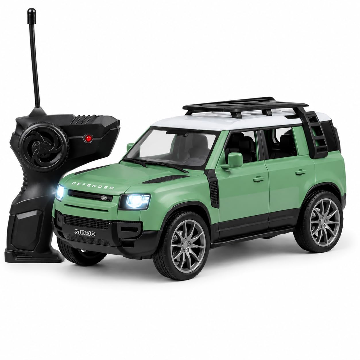Storio Sports Utility Vehicle SUV Defender Remote Control RC Car with Real Smoke | High Speed Racing Toy with LED Lights | Rechargeable Battery | Fully Functional RC Vehicle for Kids Boys & Girls-image-3