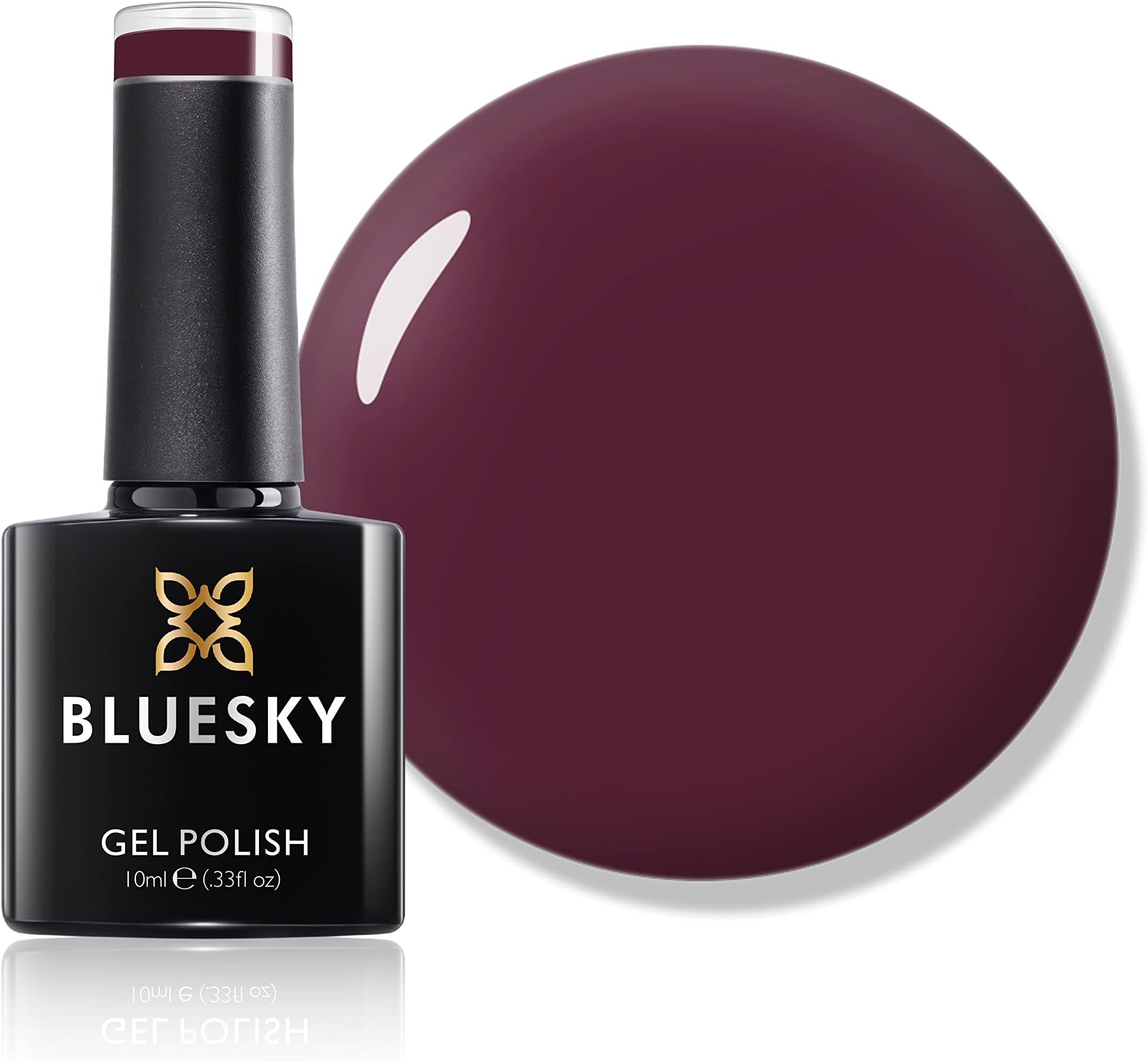 Bluesky Gel Nail Polish, Marvellous Mauve Bsh001, Dark Purple, Long Lasting, Chip Resistant, 10 ml (Requires Drying Under UV LED Lamp)