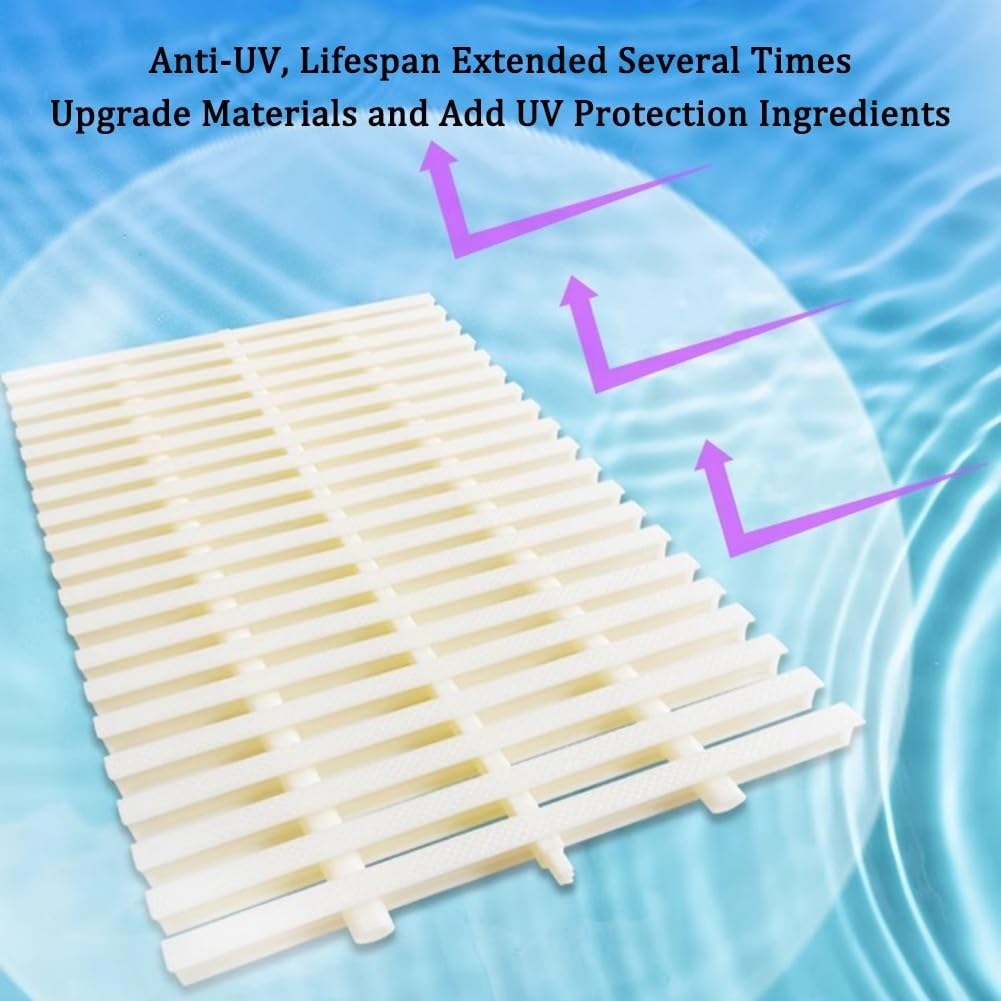 Copertura flessibile di scarico della piscina, grondaia in plastica giuntabile, per uso interno/esterno, bianco, 30 x 100 cm, ideale per bagno e cucina