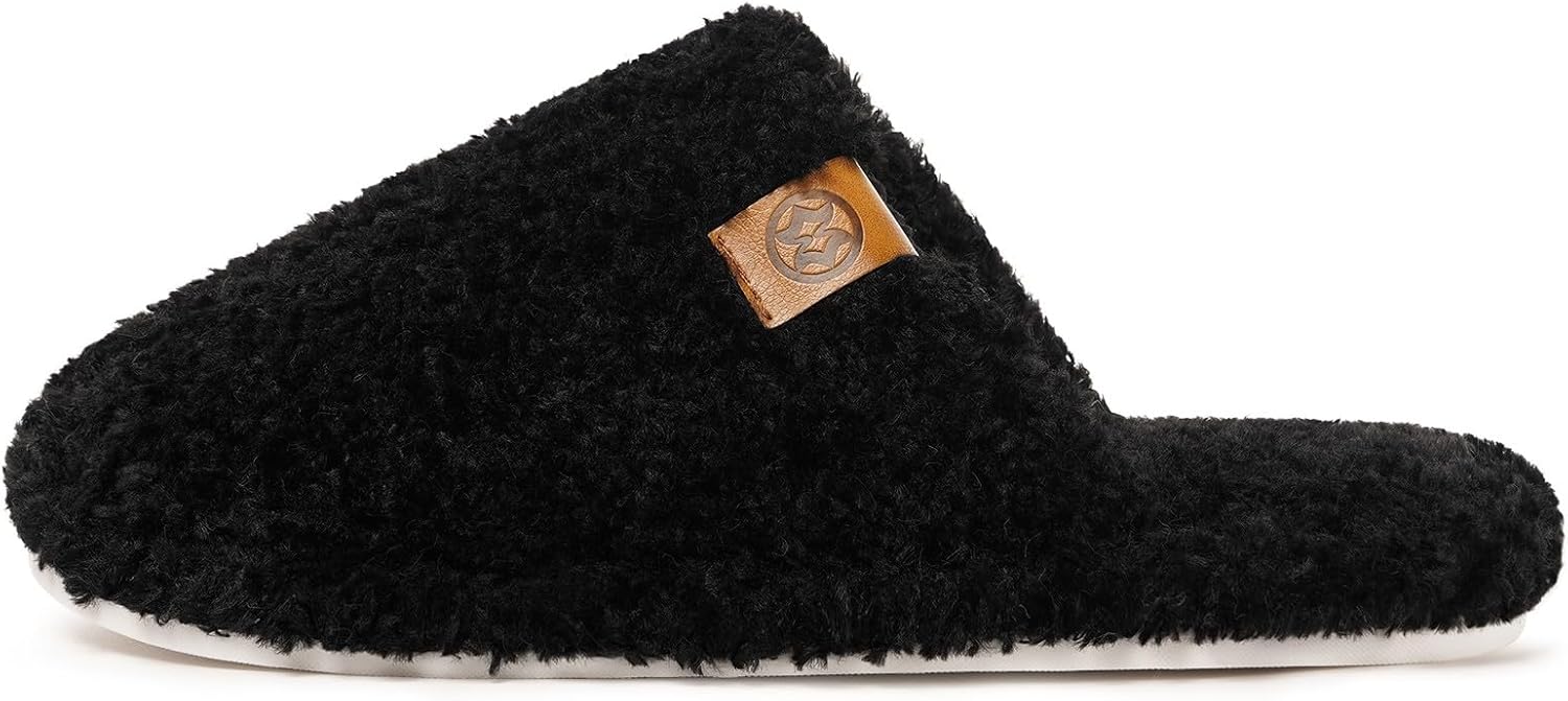 Dokela Men's Cozy Slippers Warm Fuzzy Slip On House Slippers for Men Indoor Memory Foam Anti-slip Shoes Lightweight Winter House Bedroom Shoes - Image 3