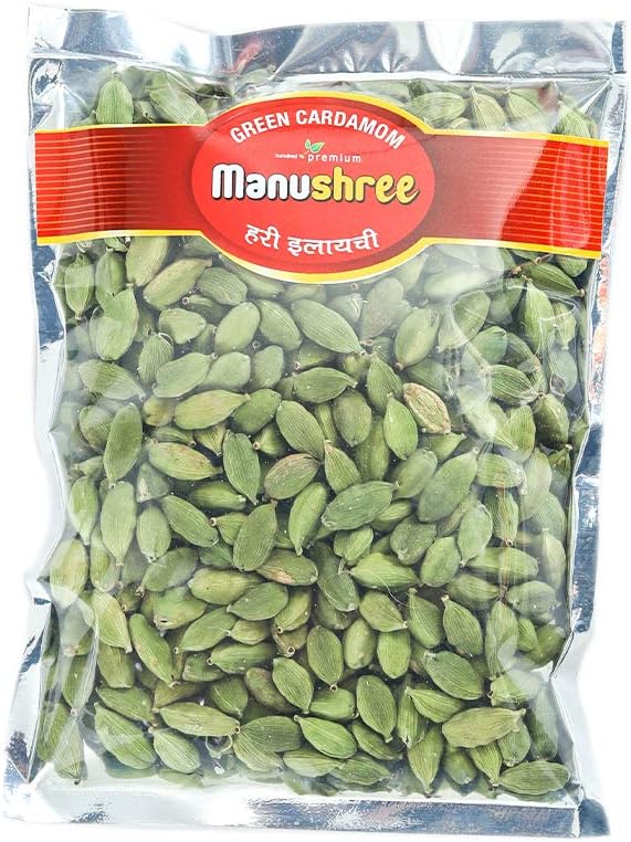 Manushree Premium Whole Green Cardamom Big Bolt 8mm Elaichi, 100g