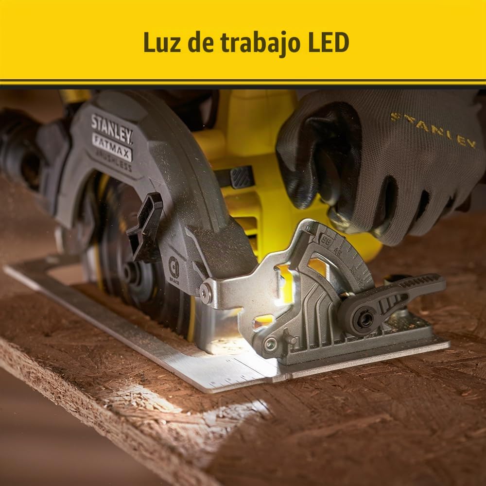 Sierra Circular BRUSHLESS V20 Li-Ion 18V Ø190mm, freno eléctrónico,