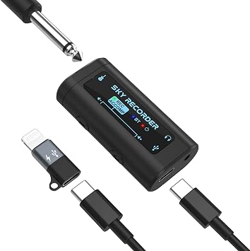Guitar Audio Interface Pocket Internal Recording Sound Card with Bluetooth, Internal Sound Card, Compatible with iPhone, Mac, Laptop, AndroidPlug & Play for Recording, Streaming, Playing