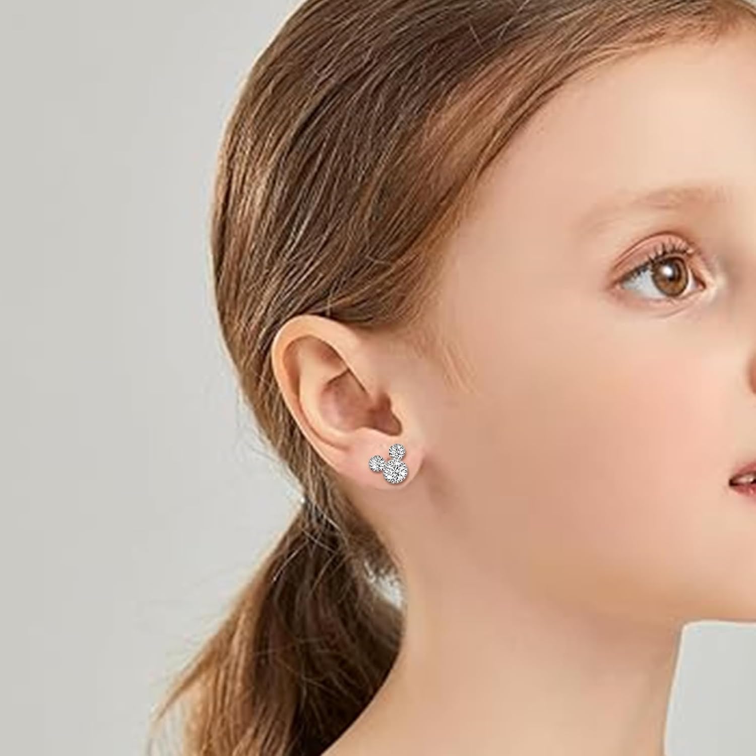 Cute Stud Earrings for Girls Teens Women - Sterling Silver Hypoallergenic Cubic Zirconia Mouse Drop Dangle Earrings Dainty Sweet Red Bow Earrings Studs Post Fashion Jewelry Gifts for Christmas - Image 5