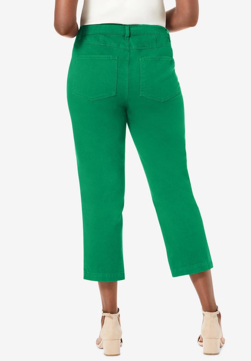 Jessica London Women's Plus Size Classic Cotton Denim Capri