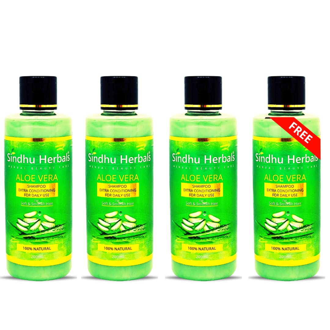 Sindhu Herbals Hairfall Rescue Aloe Vera Shampoos For Long & Strong Hair Aloe Vera Shampoo (Pack of 4)