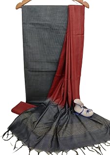 HAIDER ALI Handloom Semi Tussar Silk Unstitched Suit Set for Women with Dupatta | Salwar Suit Dress Material for Women & G... Price In India