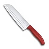 Swiss Classic Santoku Knife - Sharp Kitchen Knife for Mincing, Dicing & Slicing - Kitchen Accessories - Red Handle, 7