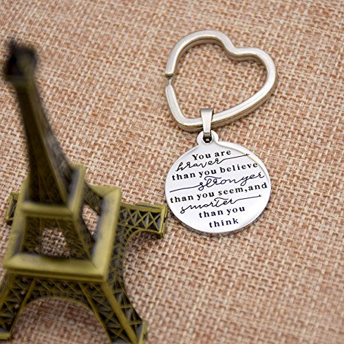 O.RIYA Always Remember You Are Braver Than You Believe Jewelry Necklace/Keyring - Image 4