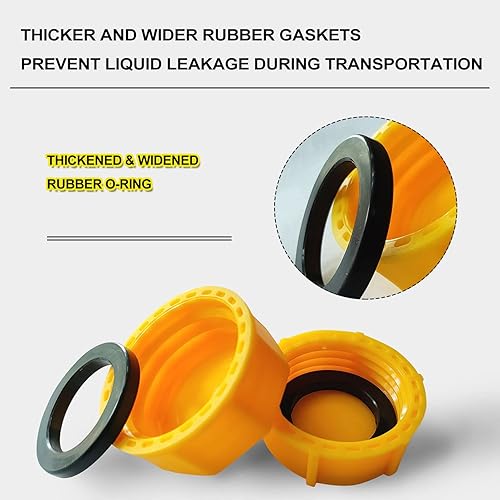 Miniatura 3 de Tapa de lata de gas, repuesto para tapa de lata de gas (2 kits) Se adapta a la mayoría de latas de gas de 1235 galones, dos hilos gruesos y dos