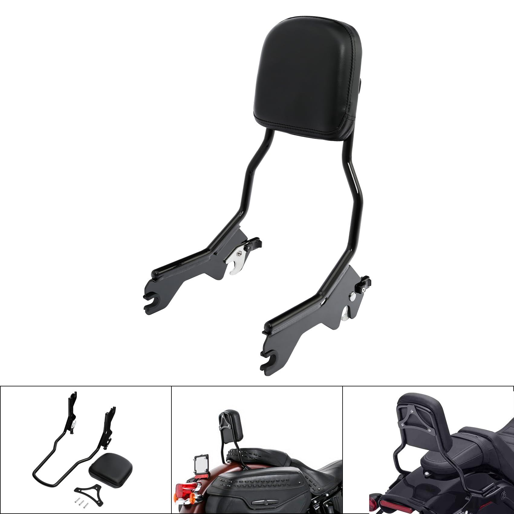 TCMT Schienale rimovibile Sissy Bar Pad adatto per Harley Sport Glide Low Rider FLSB FXLR FXLRS 2018-2025