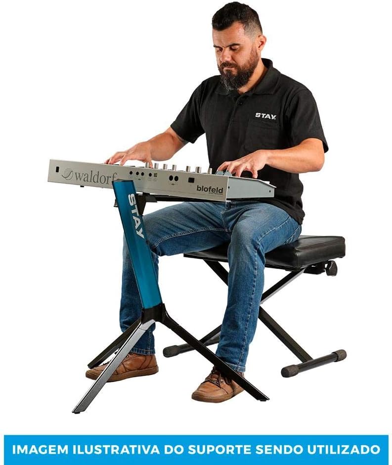 STAY MUSIC Stay Compact Keyboard Stand (SLIMCOMPACT-WH)