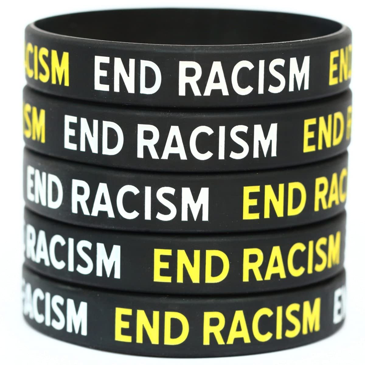 SayitBands Five End Racism Bracelets
