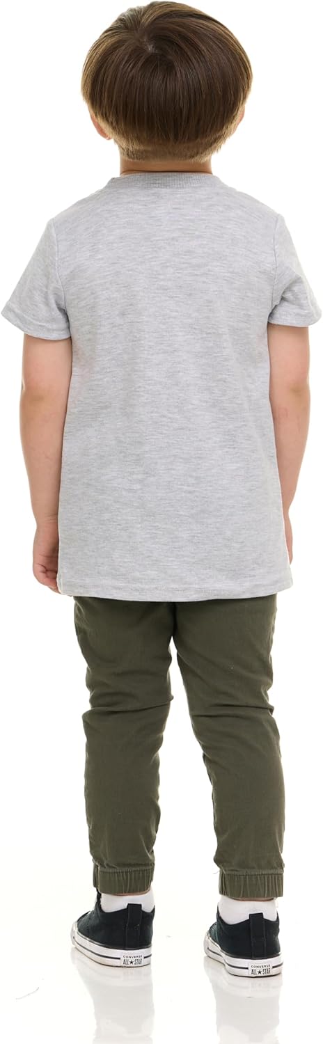 Cudlie 5-Pack Toddler Boys’ T-Shirts – Soft Cotton Tees for 12M to 4T – Solid Colors, Everyday Value, Soft and Comfy - Image 7