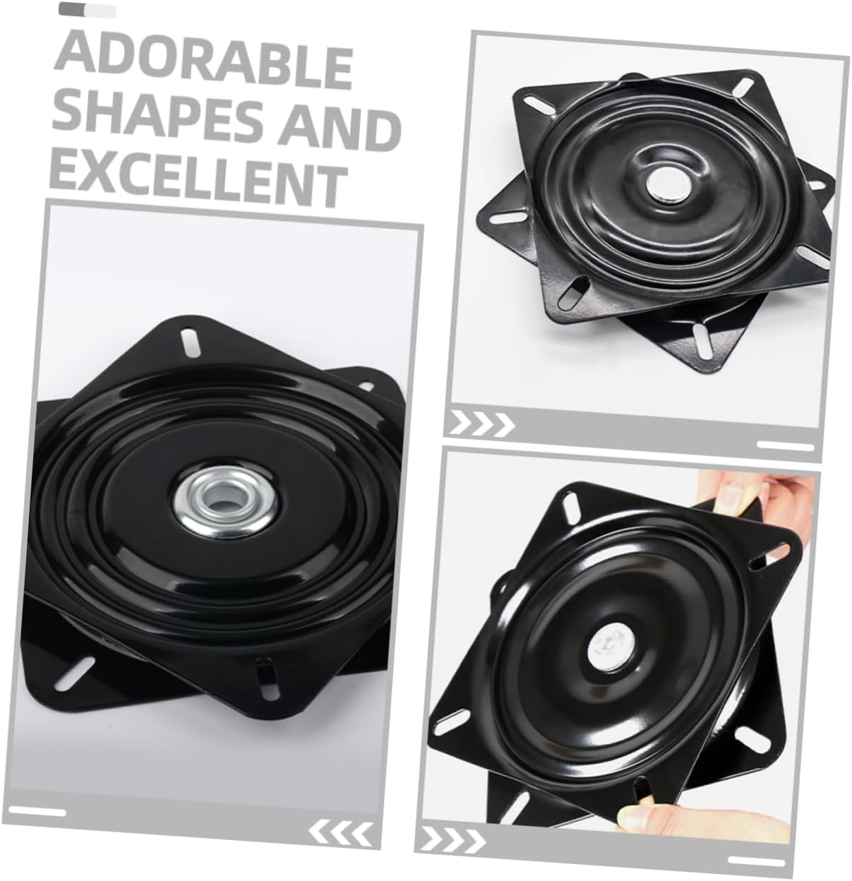 Rotating Swivel Plate for Office Chair Solid Base Furniture Swivel Mechanism Adjustable 360° Turntable for Sofa and Bar Stools