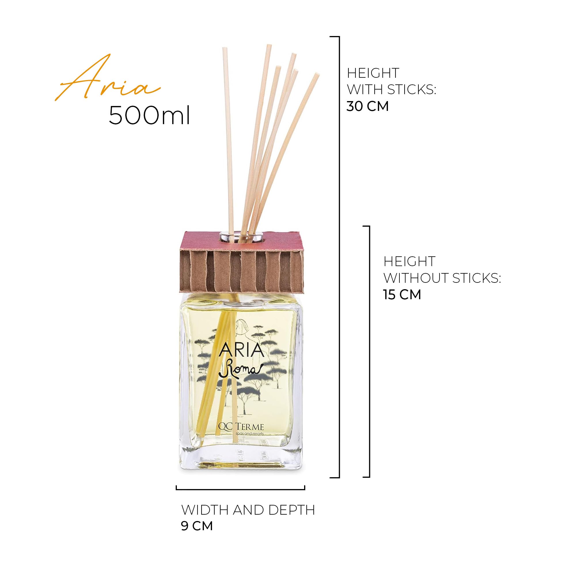 Diffusore Di Fragranze QC Terme Aria Bormio 250 Ml – Profuma Ambiente Con Pino Silvestre, Rosmarino E Bergamotto – Made In Italy