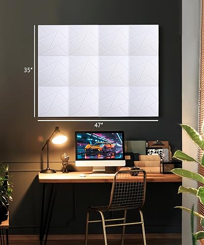 Miniatura 7 de Paquete de 22 paneles de espuma a prueba de sonido para paredes, paneles de pared de 12 x 12 x 0.4 pulgadas con autoadhesivos, paneles acústicos de