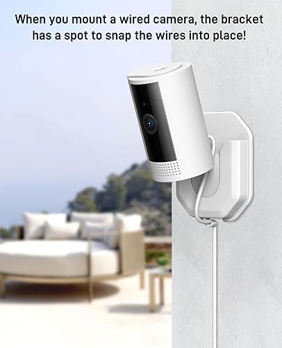 Miniatura 4 de Paquete de 3 soportes de montaje en pared para cámara interior Ring sin taladro ni tornillos compatible con Ring Indoor Cam (2ª generación)/Blink