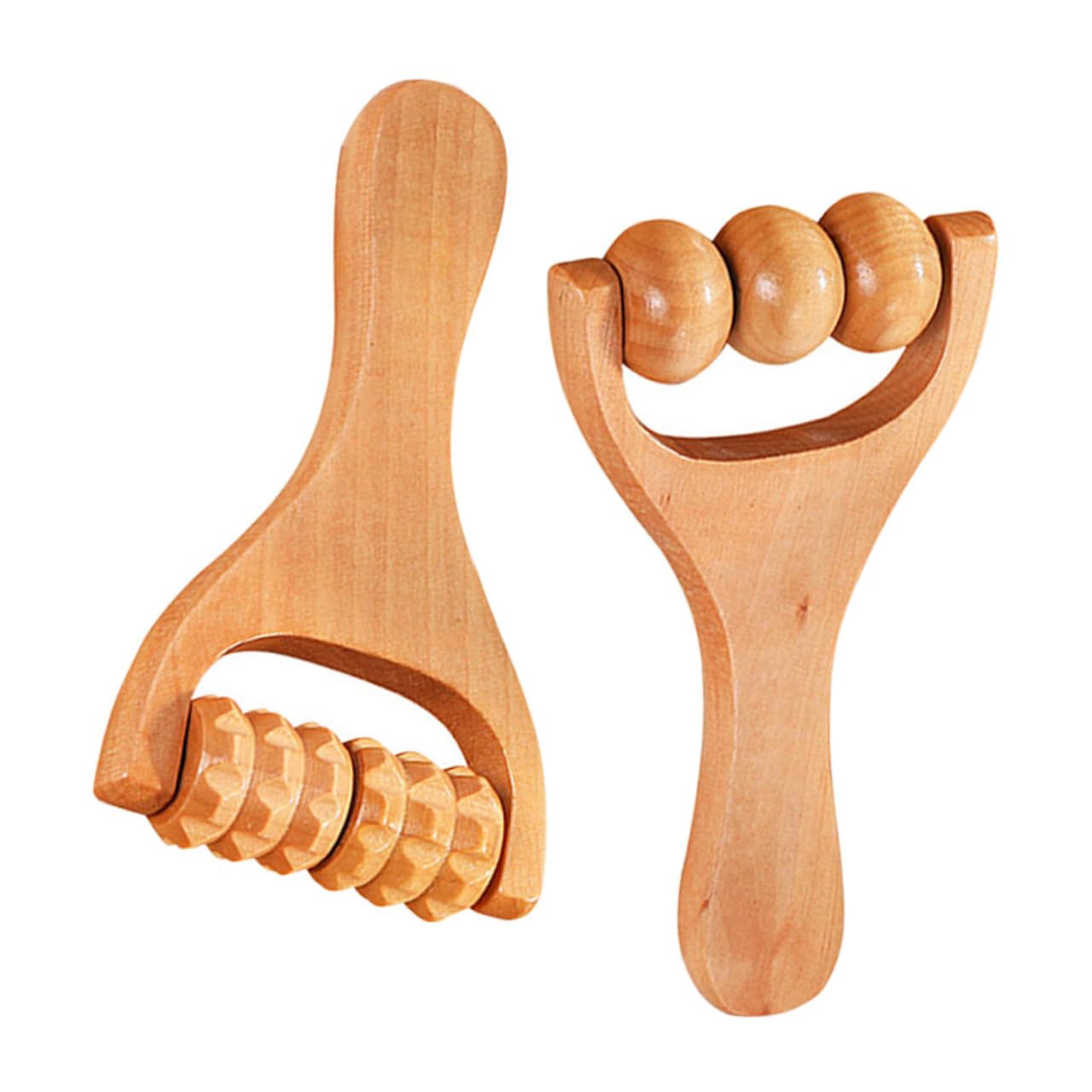 5 Series Rodillo De Masaje De Madera De Aliviar Tensión Muscular Y Circulación Uso Casa Y Yoga 2 Piezas X 5