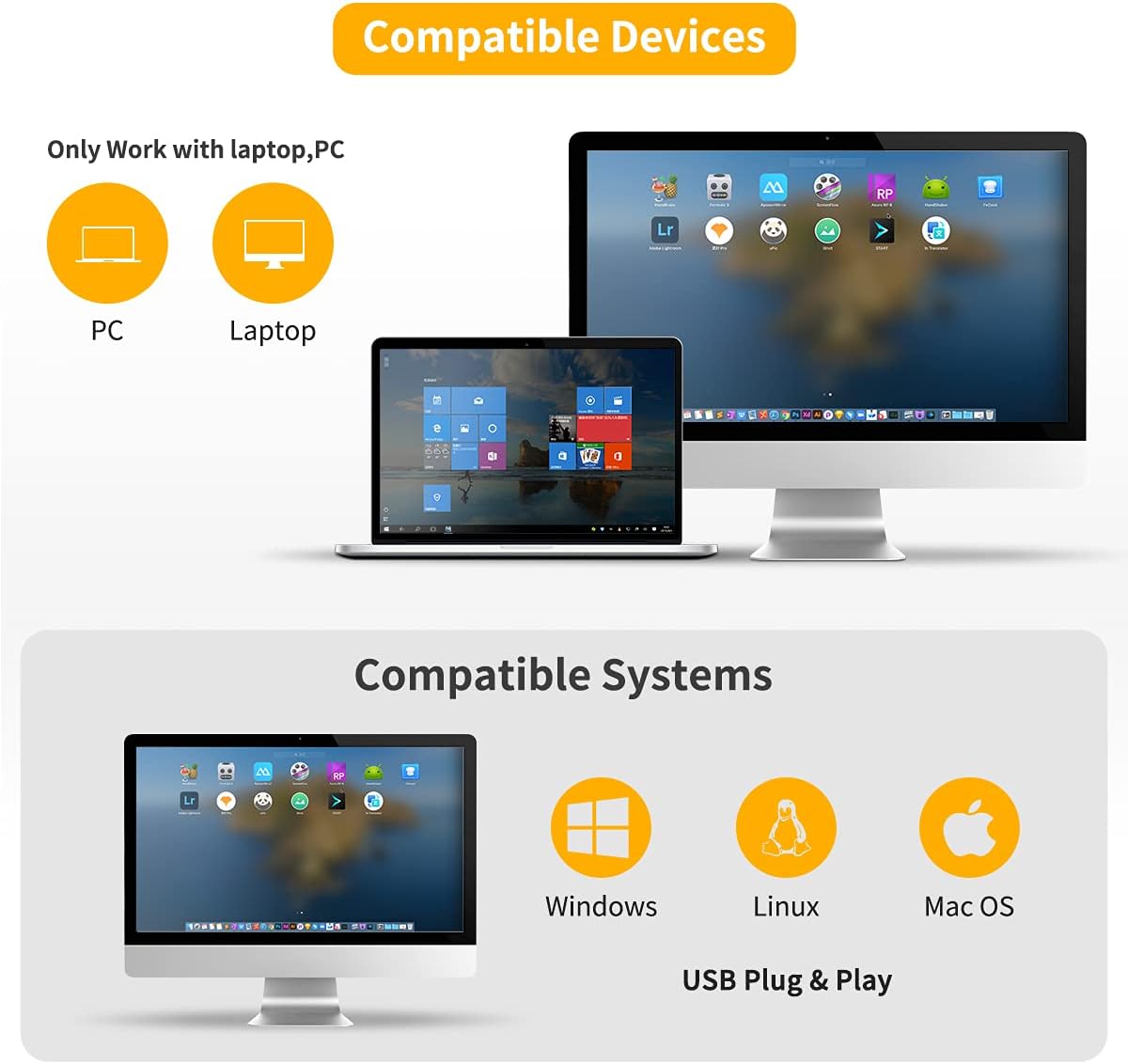 NetumScan NS2055L compatible with laptops and PCs, and Windows, Linux, and Mac OS operating systems.