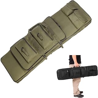 XVBVS Estuche Acolchado Suave para Rifle Doble, Bolsa para Pistola de Carabina, Escopeta Táctica Airsoft, Mochila para Pistola Larga, Equipo de Caza, Bolsa de Transporte