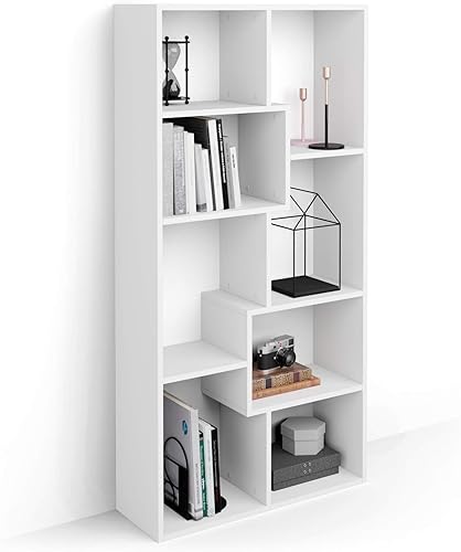 Miniatura 183 de Mobili Fiver, Estantería Iacopo XS (63.31 x 31.5 pulgadas), roble rústico, fabricada en Italia Roble rústico,Ashwood Negro,Ashwood Blanco,Efecto