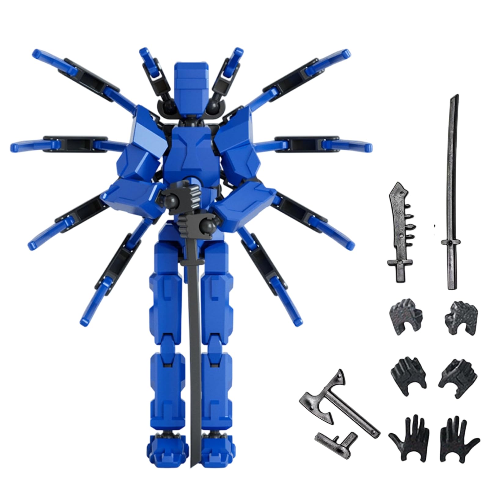 Dummy 13 Action Figure, 3D Printed Toys, Polyarticular Movable Action Figure Robot Figure Desktop Decoration for Kid Desktop Decorations for Game Lovers Toys Gift Or Birthday Present-image-14