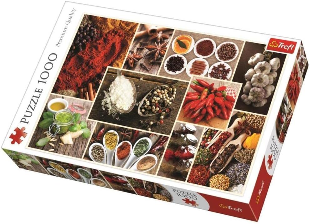 Trefl 1000 Piece Jigsaw Puzzle, Spices, Food, Collage, Adult, 10470