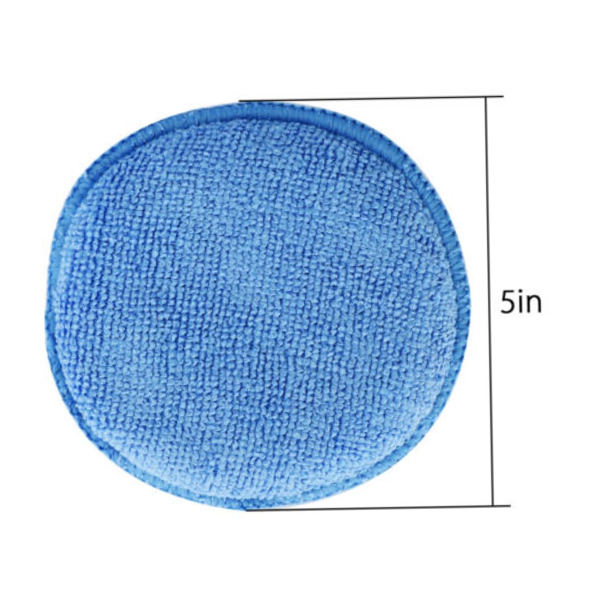 PRETYZOOM 10Pcs Car Wax Sponge Applicator Pads Dual Sided for Efficient Vehicle Cleaning Detailing Durable Blue Waxing Sponges for Valeting