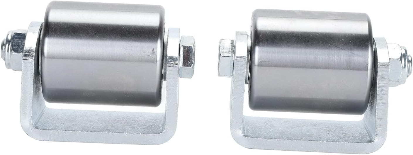 2 Pack Weld On Trailer Rollers, 2 Inch Heavy Duty Steel RV Skid Wheels, Chassis Protection Kit - Robust Ball Bearing Design, Easy Installation, Ideal for Trailers and Motorhomes