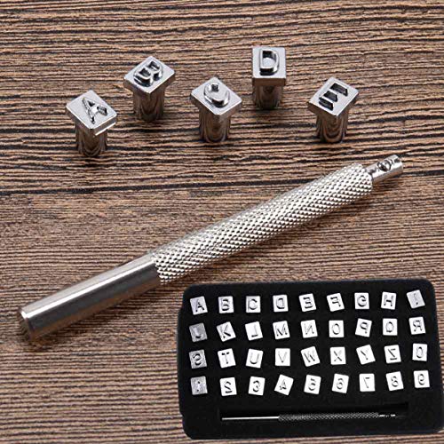 Knoweasy 3Mm Steel Punch Alphabet Letter Number Leather Stamper Set,Letter Number Leather Stamper Punching Tool For Diy Leather Craft Printing #TOP3