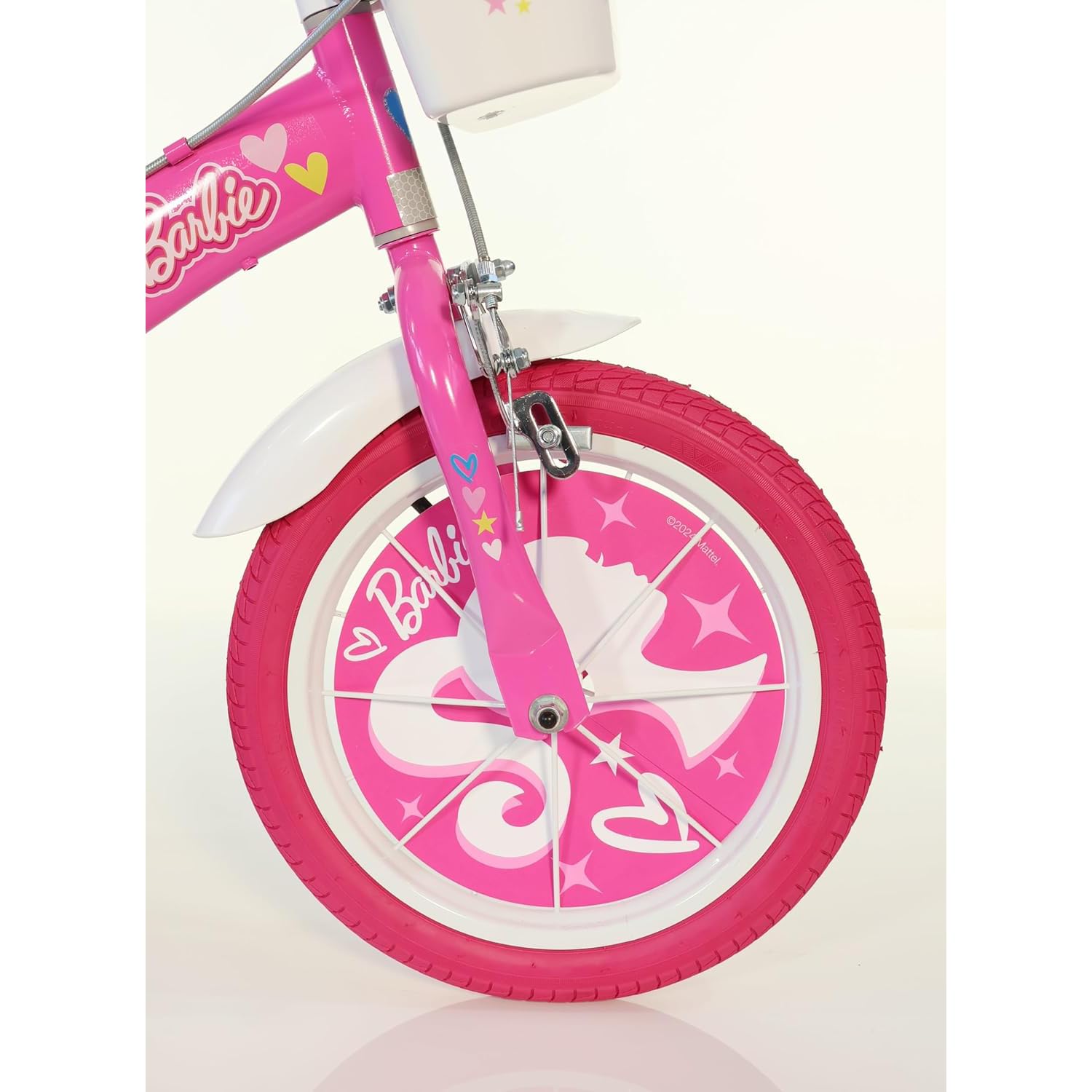 DINO BIKES Bicicleta de niña Barbie de 14 Pulgadas Apta para niñas de Altura Entre 95 y 115 cm. Código Art. 614G-02BA