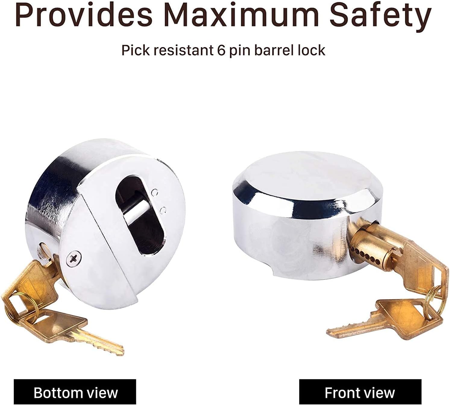 Van Door Padlock and Hasp Set, Heavy Duty 1/2 X Van Garage Shed Door Security Padlock Hasp Set Lock 73mm Steel Hidden Shackle Padlock Set for Security Door Garage Shed Van Lock