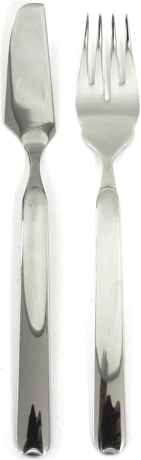 Mepra Goccia 102422021 24 Pcs Fish Serving Set – Metallic Tableware, Dishwasher Safe Cutlery