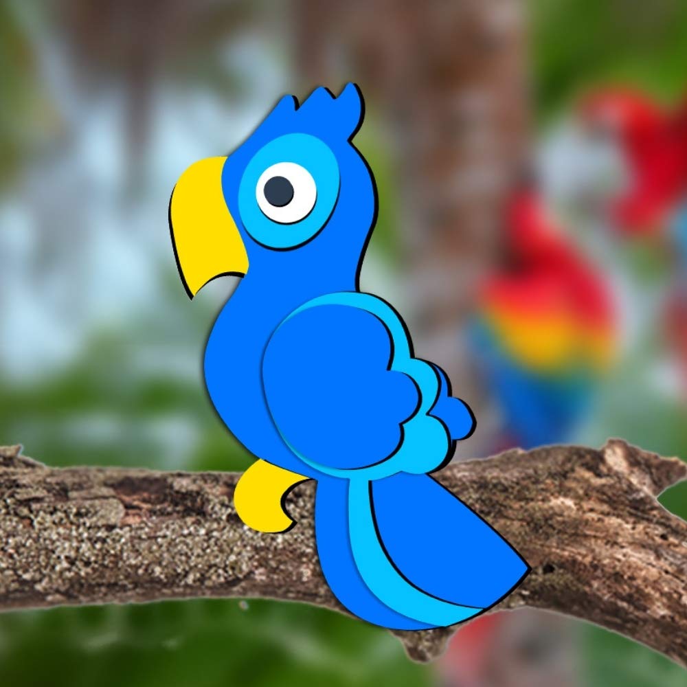 Macaw Parrot DIY Enoch Miniature Craft DIY Wooden Macaw Bird