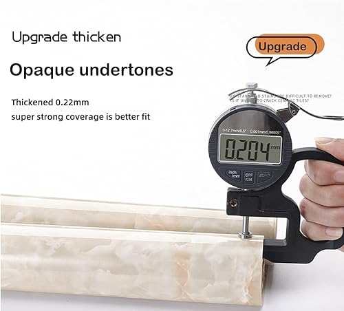 Miniatura 9 de Yancorp Papel de contacto blanco crema, papel tapiz extraíble, encimeras de despegar y pegar, papel tapiz de mármol impermeable, autoadhesivo para