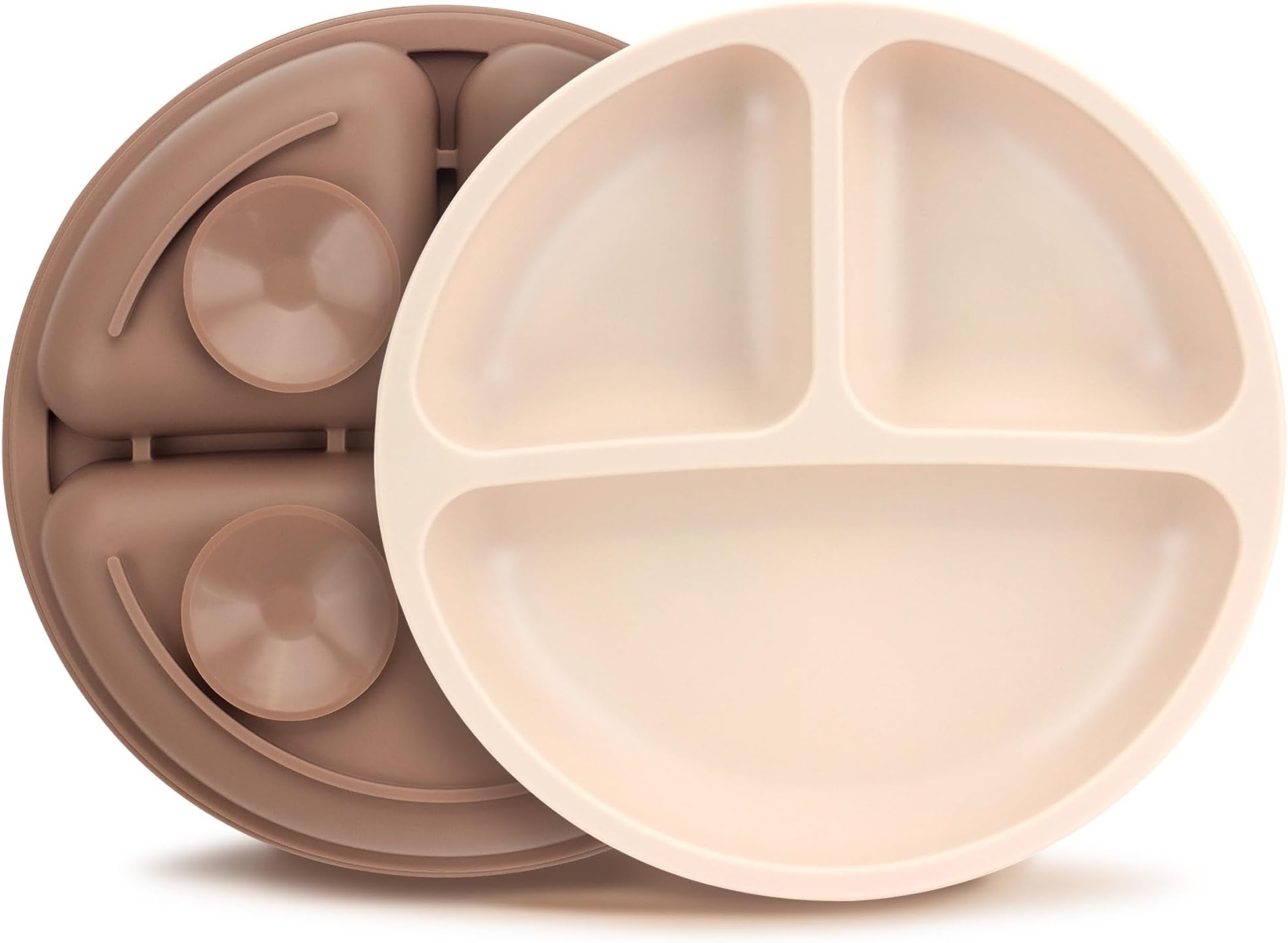 MiaMia Teller Grün & Pink, Babyteller Kinderteller Zum Mitnehmen Inkl Kinder Besteck 2er Pack S0z640sj