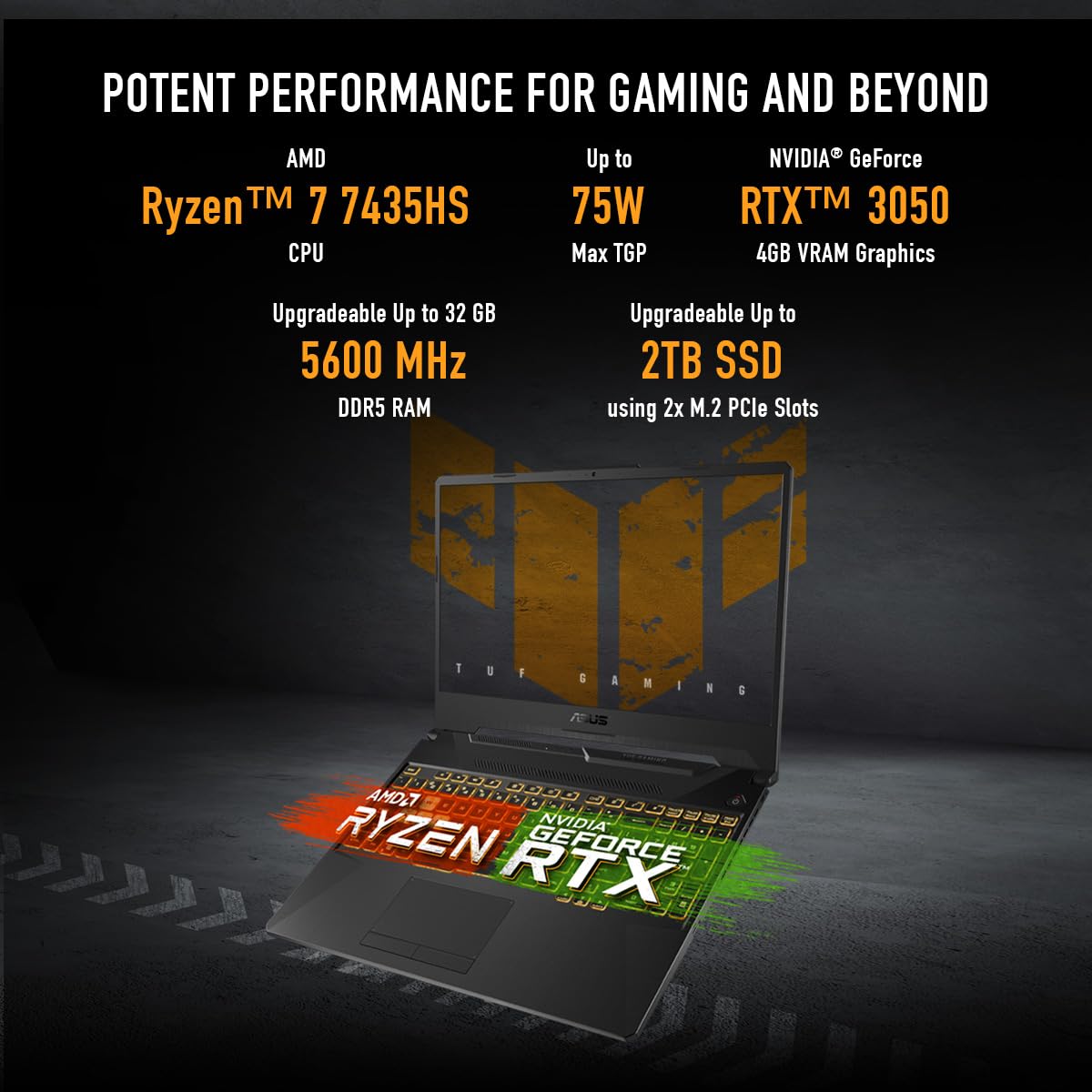 ASUS TUF Gaming Laptop view 3