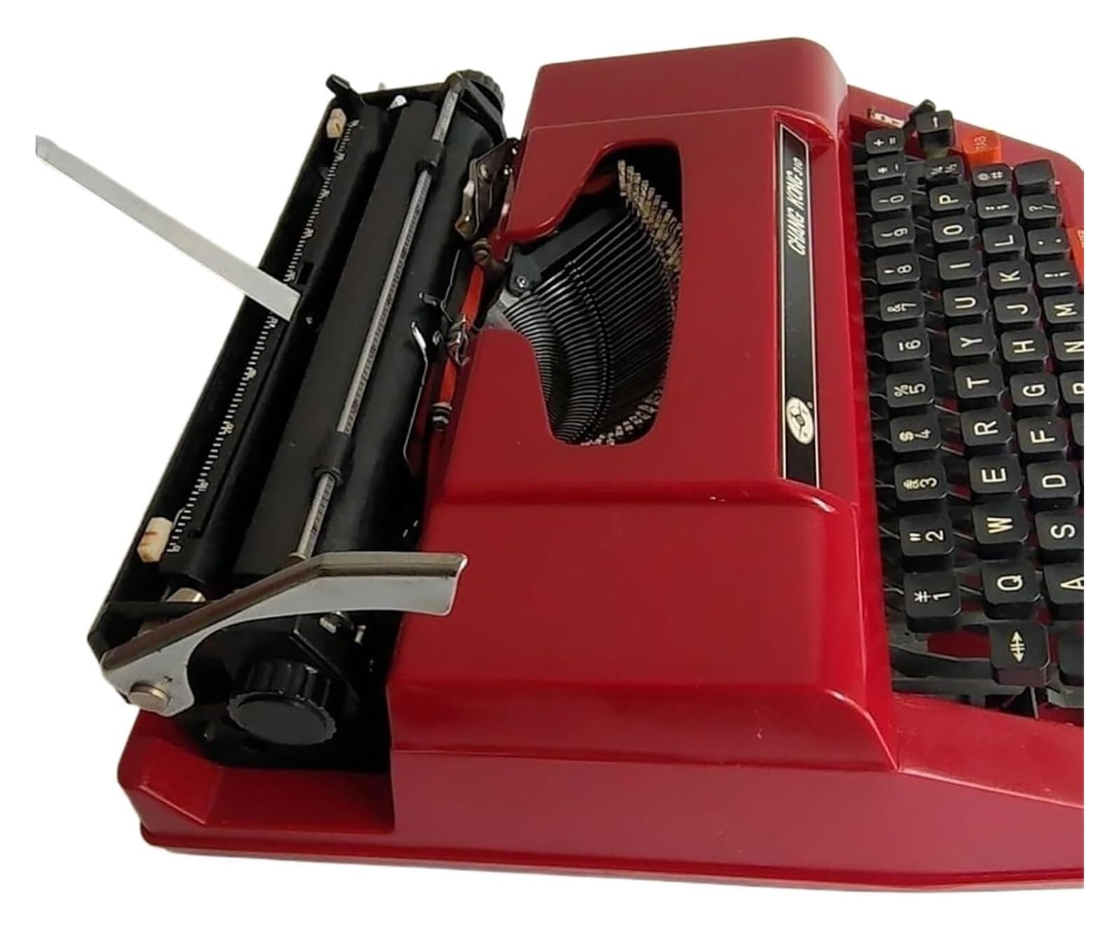 Macchina da scrivere manuale d'epoca completamente meccanica, creazione artigianale retrò, insegnamento dei principi meccanici, esperienza di digitazione immersiva