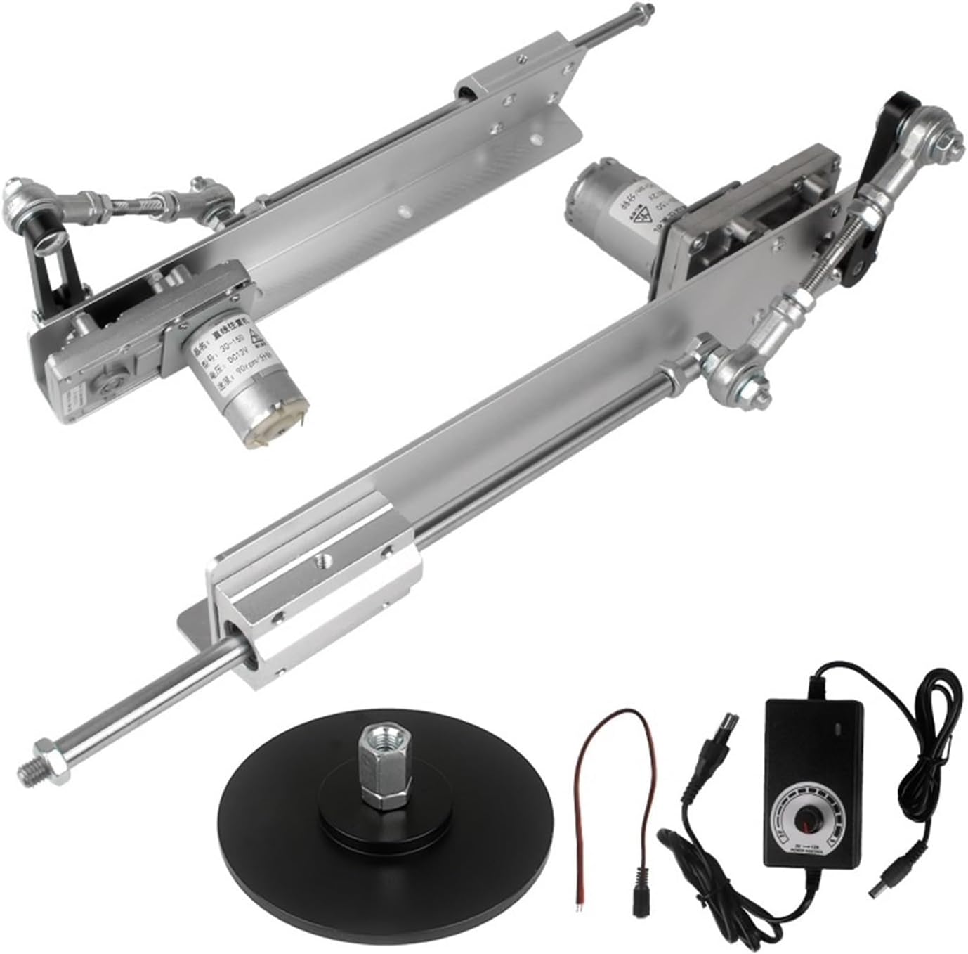 Gate Opener Kit, Reciprocating Cycle Motor DC Telescopic Linear Actuator 2-8CM/3-15CM Stroke Variable Speed with Suction Cup 12V 24V DIY Toys(2-8cm 60RPM,OneColor)