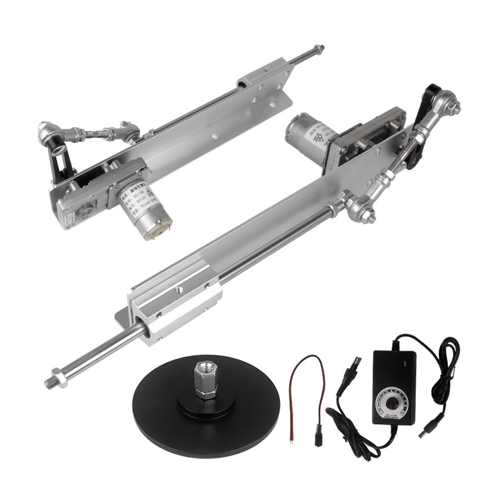 Automatic Gate Opener, Reciprocating Cycle Motor DC Telescopic Linear Actuator 2-8CM/3-15CM Stroke Variable Speed with Suction Cup 12V 24V DIY Toys(3-15cm 120RPM,OneColor)