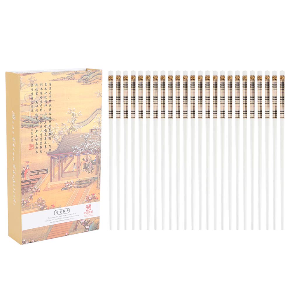 Baguettes en céramique, 10 paires de vaisselle en porcelaine pour la maison, l'hôtel, le Restaurant, finition texturée antidérapante Ensemble de 10 paires de baguettes en (Prague)