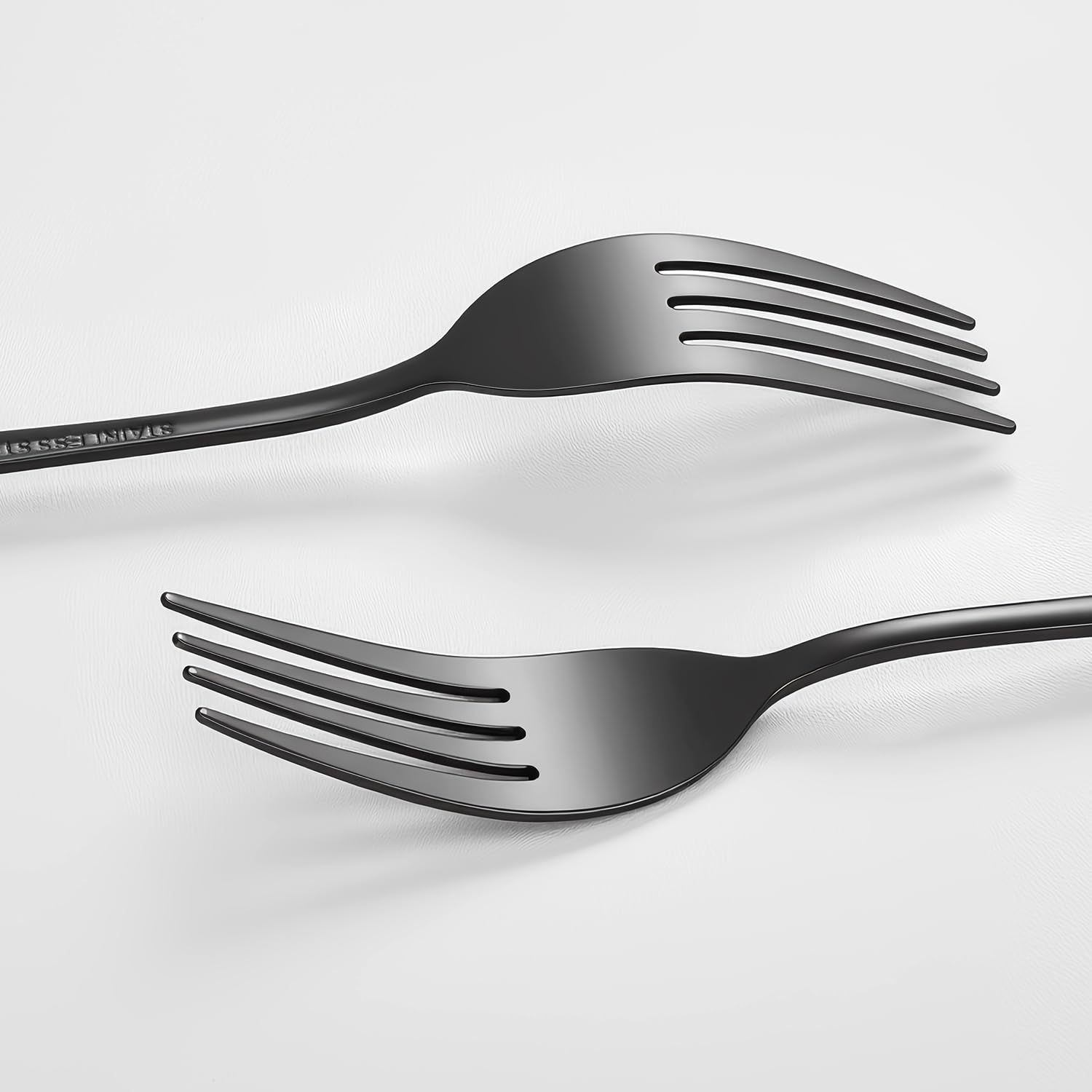 Black forks Food-Grade stainless steel dinner forks 24pcs Dishwasher Safe kitchen forks metal 8inch silverware (8inch dinner forks set (24 Piece)) — Amazon image 6